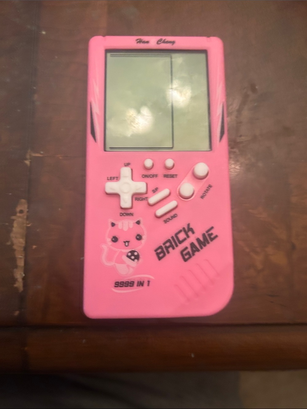 Unknown Brand Pink Brick Game Handheld Console